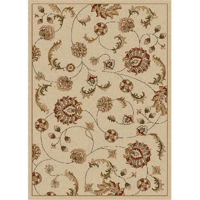 Radici 1835-3011-IVORY Como Rectangular Ivory Transitional Italy Area Rug- 5 ft. 5 in. W x 7 ft. 7 in. H