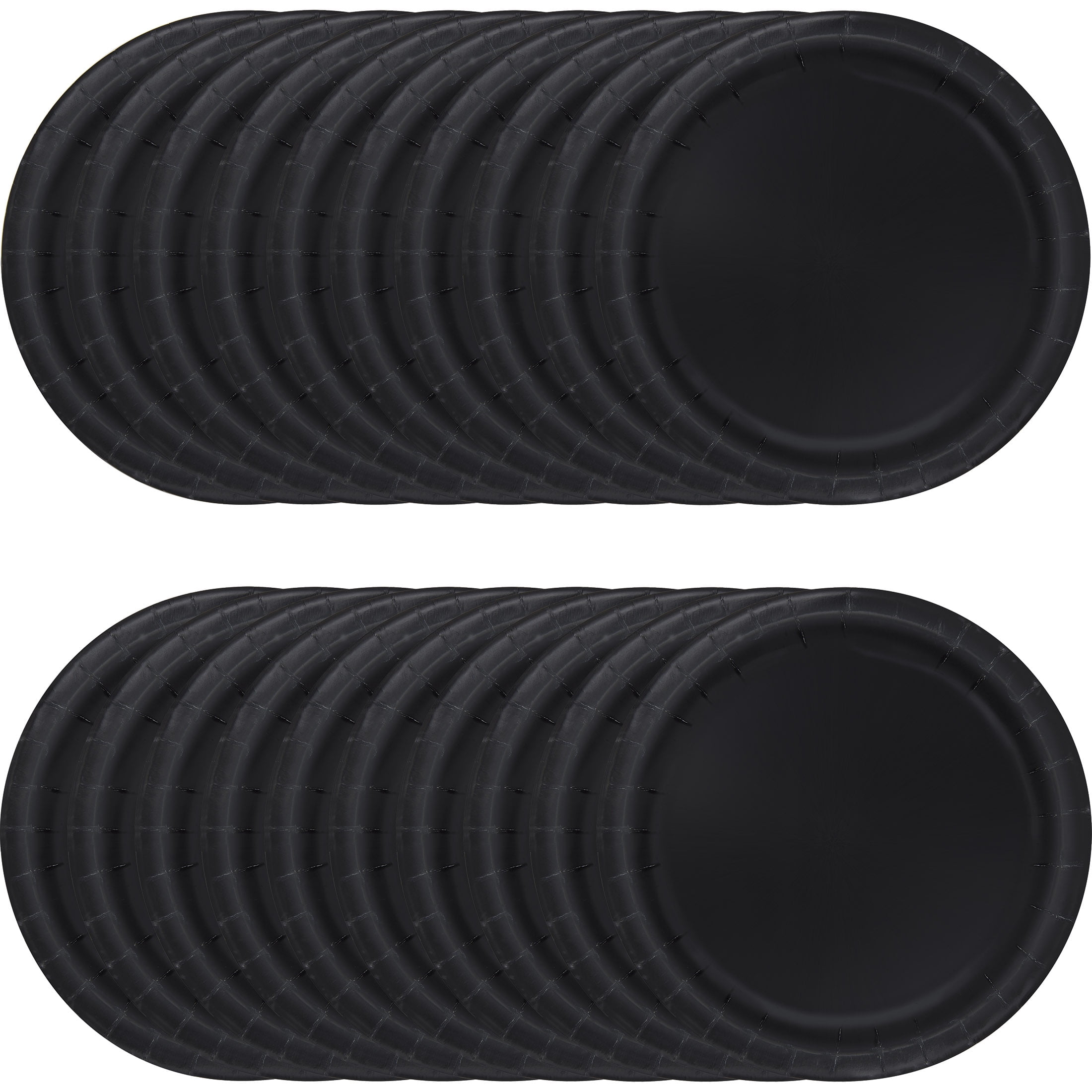 20CT 9IN Black Dessert Paper Plates by Way To Celebrate