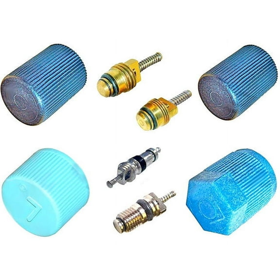 A/C System Valve Core and Cap Kit - Compatible with 2011 - 2013 Jeep Grand Cherokee 2012