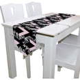 thumbnail image 3 of Coolnut Table Runner 13"x90", Repeating Ink Brush Strokes Washable Table Cloth Runner for Holiday Home Wedding Table Top Decoration, 3 of 5