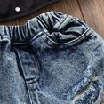 thumbnail image 4 of Toddler Newborn Baby Boys Girls Causal Elastic Waist Destroyed Ripped Jeans Pants , 4 of 6