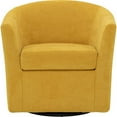 thumbnail image 2 of Fox Hill Trading Windsor 19"H Traditional Fabric Swivel Club Chair in Yellow, 2 of 4
