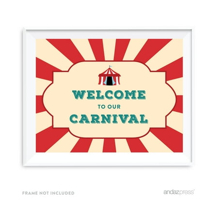 Welcome To Our Carnival Carnival Circus Birthday Party Signs