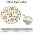 thumbnail image 6 of Cartoon Corgi Dog and Footprints Round Fitted Tablecloth with Elastic Edge,Dining Table Cover Waterproof,Outdoor Round Tablecloth for Camping,Dining,Indoor and Outdoor, 6 of 7
