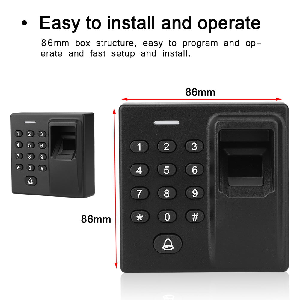 Fingerprint 125KHz RFID Card and Password Door Access Control Keypad Backlight 
