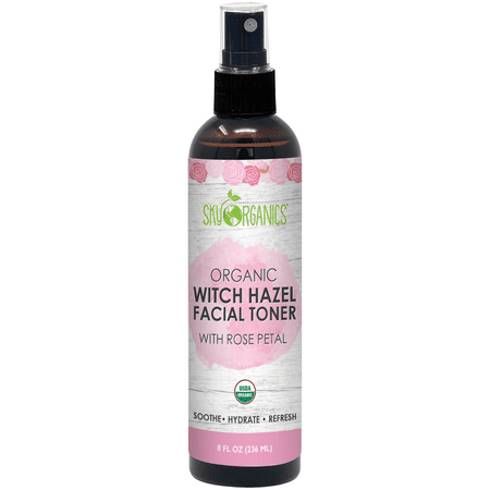 Soothing Organic Rosewater Witch Hazel Toner (8 oz) Rose ...