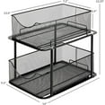 thumbnail image 4 of Sorbus 2-Tier Stackable and Drawer Organizer with Mesh Sliding Drawers, Black, 4 of 8