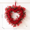 thumbnail image 3 of 15.7" Valentine's Day Wreath, Heart Shaped Artifiacl Rose Wreath, Wreaths for Front Door, Valentines Day Holiday and Wedding Decor, 3 of 8