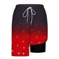 thumbnail image 6 of HAPIMO 9" Beach Shorts Men Swim Trunks with Compression Liner Casual Outings Travel Shorts Summer Outdoor Swimsuit Shorts Quick Dry Board Shorts Hawaiian Bathing Mesh Lining Shorts Red Small, 6 of 6