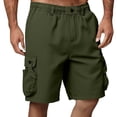 thumbnail image 2 of Jinhomg Big and Tall Cargo Shorts for Men Relaxed Fit Non-Iron Workout Shorts Moisture Wicking Quick Dry Work Short with Multi-Pockets Army Green,M, 2 of 7