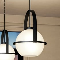 Luxury Mid-Century Modern Pendant, 21.625H x 16.125W, with Modern Style, Midnight Black, UHP4345 by Urban Ambiance
