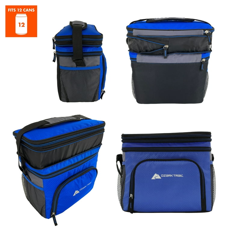 Ozark Trail 12-Can Soft-Sided Cooler, Blue, Insulated, Removable