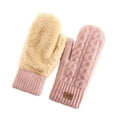 thumbnail image 2 of Caywon Women's Winter Knitted Double Layer Gloves Thickened Warm Gloves Soft Comfortable Cold Proof Gloves for Daily Commuting, 2 of 5