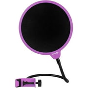 Dragonpad USA Pop filter Studio Microphone Mic Wind Screen Pop Filter Swivel Mount 360 Flexible Gooseneck Holder, Framed Purple (Ultra Violet) on Black