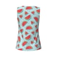 thumbnail image 5 of Xecao Watermelon print women's scoop neck, loose-fit workout tank tops for the gym., 5 of 9