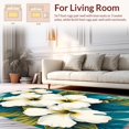thumbnail image 2 of Flatwoven High Traffic Area Rug, Coastal Bloom Tropical Floral Runner, Non Slip, Stain Resistant, Washable Area Rugs for Living Room, Bedroom(White, 4X6), 2 of 8