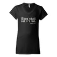 thumbnail image 2 of Wild Bobby, Thou Shall Not Try Me Mood 24:7, Inspirational/Christian, Women Standard V-Neck Tee, Black, Small, 2 of 4