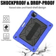 thumbnail image 4 of Dteck Case For iPad Pro 11" 2nd Generation Case with Screen Protector, Heavy Duty Shockproof Protective Cover with 360 Rotate Stand /Hand Strap/ Should Belt /Pencil Holder,Darkblue+Black, 4 of 7