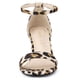 thumbnail image 3 of Sandalias Tacón Grueso Allegra K Punta Abierta Correa De Tobillo Leopardo Blanco 39 EU, 3 of 7