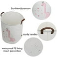 thumbnail image 6 of AUCHEN 19.7" Large Foldable Laundry Hamper Basket, Large Capacity Collapsible Kids Baby Laundry Hamper Organizer with Handles for Storage Clothes Toys in Bedroom, Bathroom ( Round - Pink Dinosaur ), 6 of 6