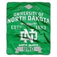 thumbnail image 1 of "NCAA North Dakota Plush Raschel Throw Blanket, Kelly Green, 50 x 60", 1 of 2