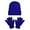 Blue, variant on Cozy Solid Color Knit Winter Hat and Gloves Set for Kids - Lined Windproof Toddler & Mittens for Boys Girls Outdoor Activities Size:2-8 Years