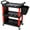 Black+Red1 + Plastic, variant on 3 Tier Rolling Auto Detail Cart With Wheels,With Bucket & Panel & Hook,for Detailers Garage, Workshop, Repair Shop, Storage Tool,Red&Black