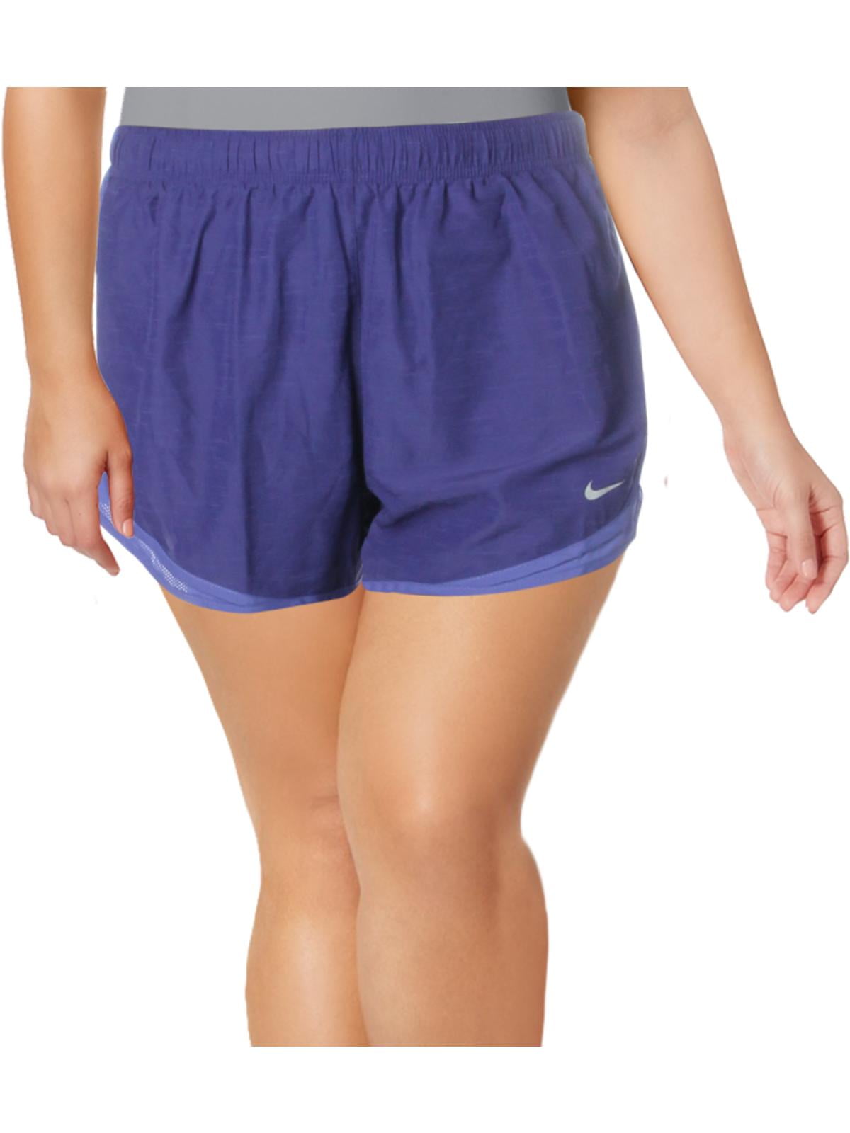 Nike Womens Tempo Fitness Running Shorts Purple XL