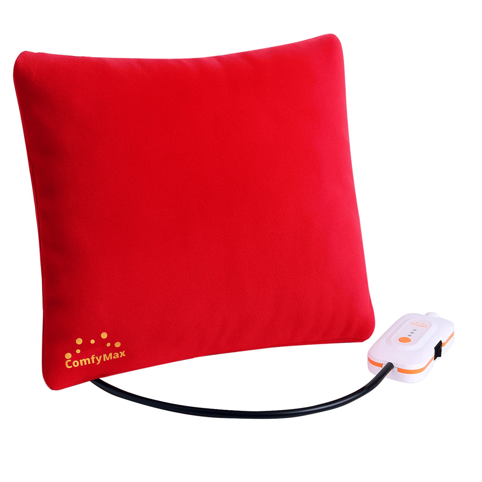 ComfyMax Electric Heated Pillow, EHPDL02, Soft and Comfortable, Heats Fast and Even, Perfect for Cramps, Muscle Pain, Relieving discomfort. Auto shut off, graphene heating, 13.5" x 13.5" Size