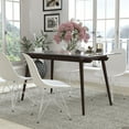 thumbnail image 3 of Meriden 31.5" x 55" Rectangular Solid Espresso Wood Table with Clear Glass Top, 3 of 4