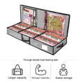 thumbnail image 2 of Manwang Gift Wrapping Storage Box Christmas Wrapping Paper Storage Bag with Flexible Partitions Pockets Capacity Durable Handle Pe Gift Wrap Organizer, 2 of 8