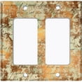 thumbnail image 6 of Metal Light Switch Plate Outlet Cover (Letter Autumn Copper Leaves Damask LET017), 6 of 13