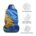 thumbnail image 4 of Wukai Whimsical Sunflowers Night Sky Full Set Car Seat Covers with Soft Padding Universal Auto Front Seats Protector and Cushion Mat, 4 of 5