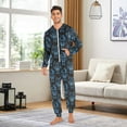 thumbnail image 3 of joogoo Blue Wolf with Hats Unisex Adults Onesies Pajamas Jumpsuits L, 3 of 7