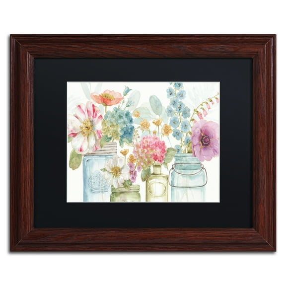 Lisa Audit 'Rainbow Seeds Flowers X' Matted Framed Art