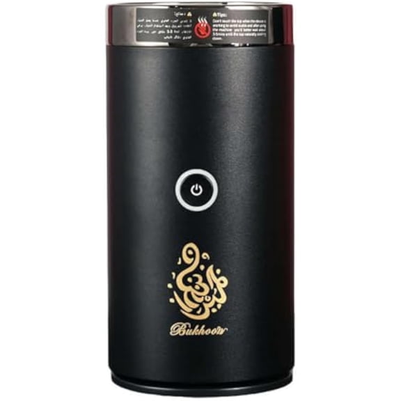 Car Incense Burner Electric Bakhoor Burner, Portable Aluminum Alloy USB Rechargeable Diffuser for Car Home Decor(Black)