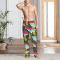 thumbnail image 6 of Lsque Green Mushroom Print Men's Pajama Pants, Lounge Pant - Comfortable Home Wear,Elastic Waistband, Stylish Design-Medium, 6 of 9