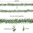 thumbnail image 2 of 6 Pack Faux Eucalyptus Garland Plant, Artificial Vines Hanging Eucalyptus Leaves Greenery Garland for Wedding Backdrop Arch Wall Decor, 6 Feet/pcs UV Protected Indoor Outdoor A, 2 of 5