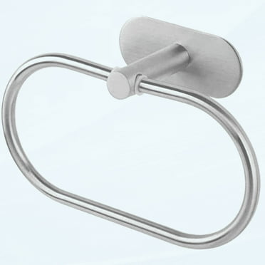 Towel Ring Towel Rack Hand Holder for Bathroom Self Adhesive No Drill SUS 304 Stainless Steel Brushed Nickel (Silvery)