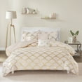 thumbnail image 2 of Home Essence Janelle Metallic Printed Duvet Cover Set, Blush, Full/Queen, 2 of 16