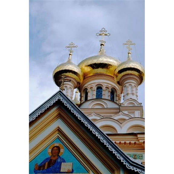 Gold Onion Dome of Alexander Nevsky Cathedral Russian Orthodox Church Yalta Ukraine Poster Print - Large