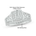 thumbnail image 4 of Cali Trove White Sterling Silver 1/4ct TDW Round White Natural Diamond 2 Piece Composite Bridal Ring Set, 4 of 7