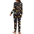 thumbnail image 5 of HELLHERO Halloween Pjs Set for Women Ghost Pumpkin Printed Pajama Crewneck Loungewear Spider Web Printed Sleepwear with Pockets, 2XL, 5 of 5