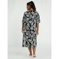 thumbnail image 3 of Joyspun Women's Woven Print Sleep Caftan, Sizes S to 4X, 3 of 5