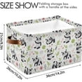 thumbnail image 3 of Panda Eating Bamboo Storage Baskets Rectangle Foldable Canvas Fabric Organizer Storage Boxes with Handles for Home Officeative Closet Shelves Clothes Storage Home Decor, 3 of 7