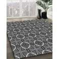thumbnail image 3 of Ahgly Tapis d'Intérieur Lavable en Machine Carré Transitionnel Gris Canon, 7 Pieds Carré, 3 of 7