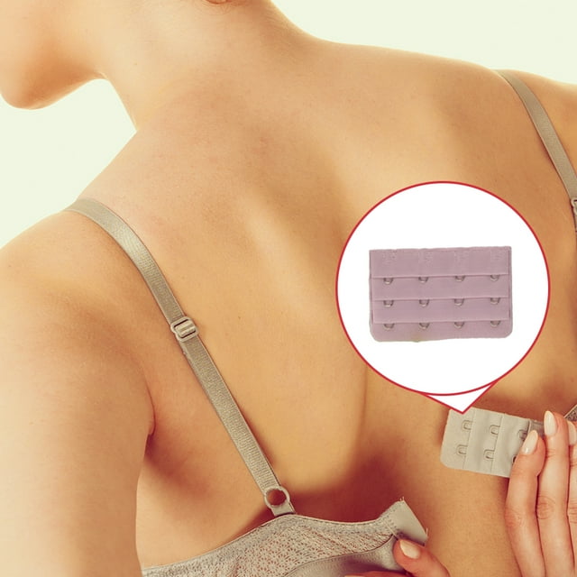 Extension Strap Bra Extenders Buckle 3 Rows 4 Hook Breathable Practical Accessories Adjustable Replacement 3 Rows Underwear cameo brown