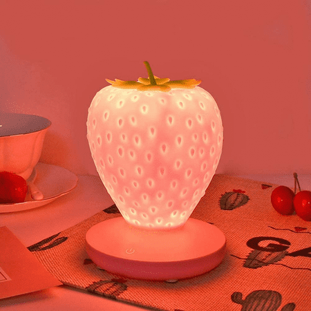 

Strawberry Night Light Cute Silicone Strawberry Light Children Night Light LED Night Light Children s Bedside Lamp USB Rechargeable (Pink)