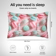 thumbnail image 5 of Xecao Pastel Macarons Delight Pattern Satin Pillowcases for Hair and Skin, Luxurious and Silky Pillow Cases with Envelope Closure, 20x30 Inches, 5 of 7