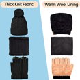 thumbnail image 3 of Gorro para niños, bufanda, guantes, tres piezas, gorro para bebé de otoño e invierno, 3 of 5